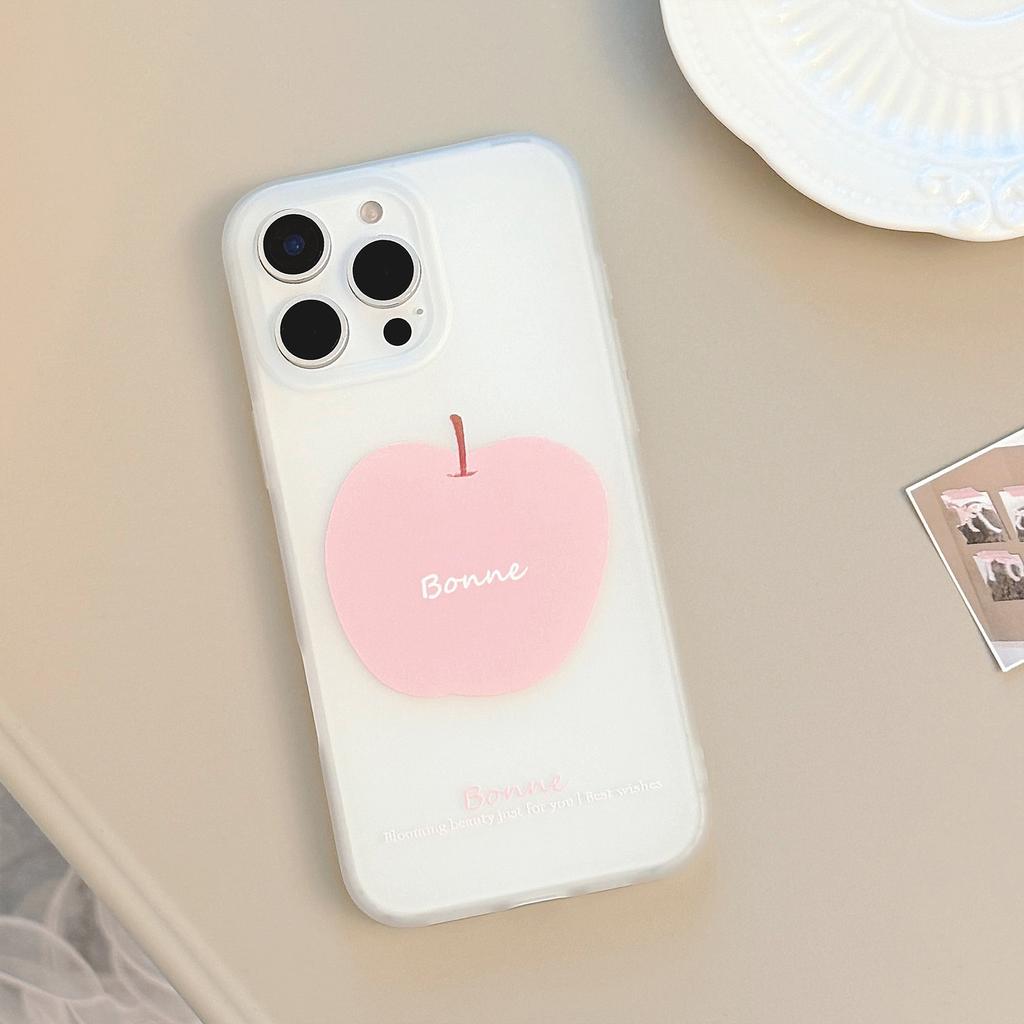 Pink Apple Applicable 16 Mobile Case 15 Promax Zhao Lusi Same Model Iphone17 Korean 13 Small Fresh 11 Soft