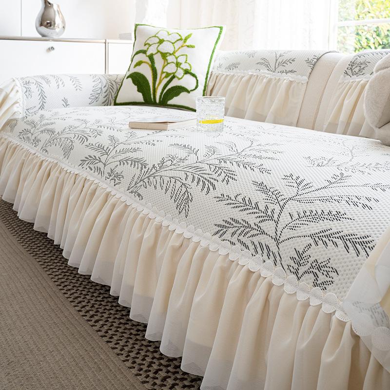 Skirt ice silk sofa cushion 2025 summer new small fresh sofa mat seat cushion non-slip breathable heat dissipation cover