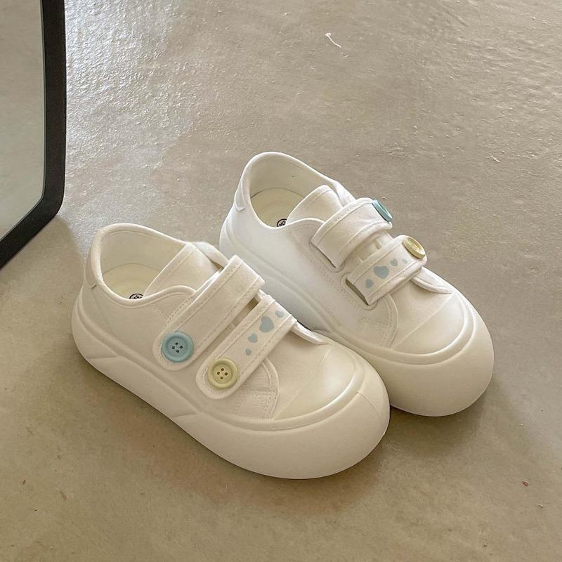 Autumn Thin Breathable Board Shoes Women's New Platform White Shoes Niche Canvas Shoes with Skirt Bread Shoes