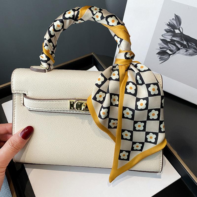 Women Silk Headbands Hair Ribbon Fashion Print 100x9.5cm Chic Skinny Tie Lady Bag Scarves Accessories Choker Bands