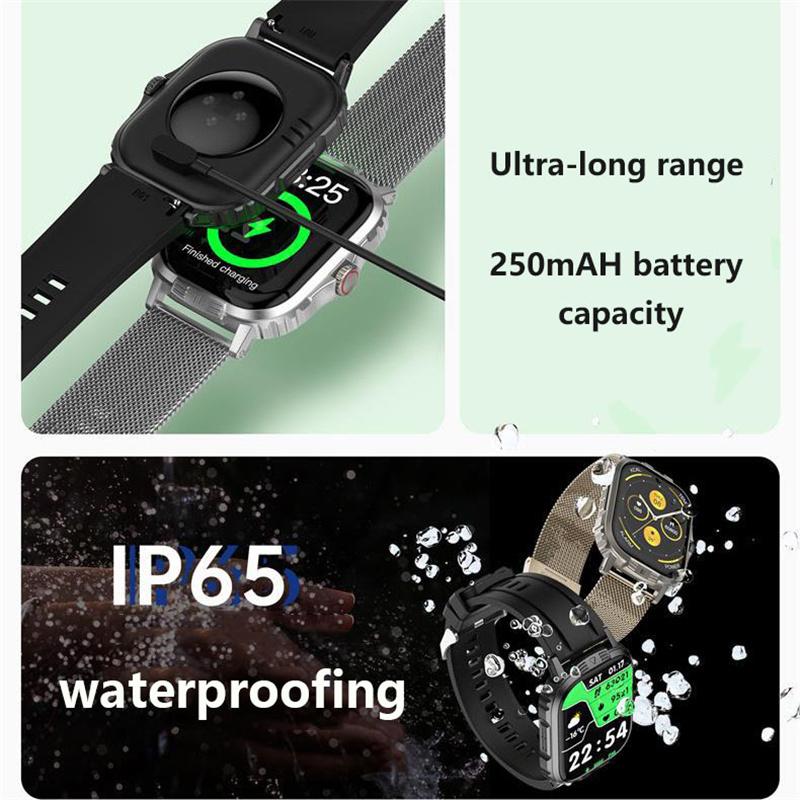 Mode Neue Multifunktionale Sport Bluetooth Uhr HD Große Bildschirmanzeige Sportarmband Spirit Island/Herzfrequenz/Blutsauerstoffmonitor/Rechner