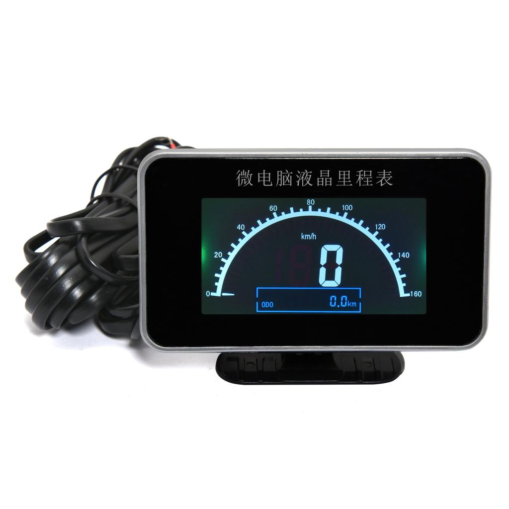 Russia Warehouse 2 in 1 Speedometer + Odometer LCD Digital Car Truck Speed Meter with Alarm Function Fit 12V/24V Car