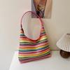 Bucket Bag, Large-capacity Handbag, Vacation Beach Underarm Single-shoulder Bag Casually