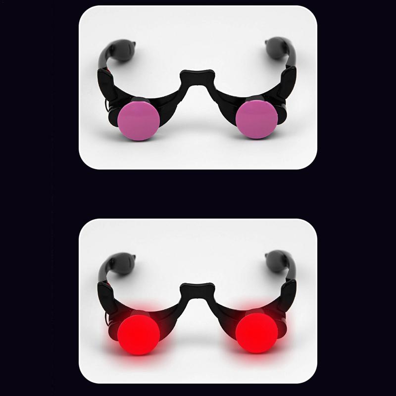 Glowing Red Eyes Glasses Halloween LED Glasses Glowing Eyeglasses Goggles Props Funny Halloween LED Glasses Festive Flashing Red