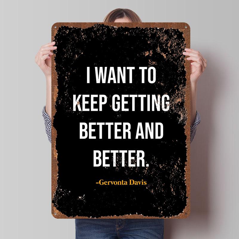 Gervonta Davis Boxer Metal Posters Custom Vintage Metal Signs Wall Art Tin Plaque for Man Cave Modern Home Decoration Ornaments