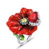 Rose Ring Female, Enamel Cloisonne Craft Ring