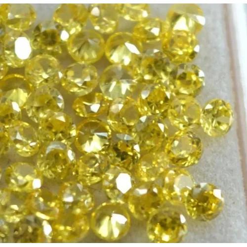 6MM Natural Yellow Sapphire Round Cut 30 Pcs Certified Loose Gemstone Lot