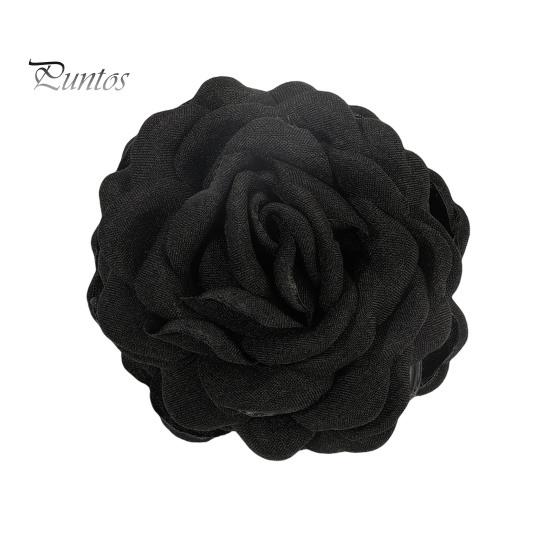 

Женские заколки-крабы для волос с декором в виде цветка розы, нескользящие зубцы, крепкий захват, заколка для волос, аксессуары для волос чёрный
