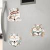 6Pcs Special Shape Diamond Painting Fridge Magnet White Fox Fridge Stickers Diamond Art Fridge Magnet for DIY Crafts Party Gift