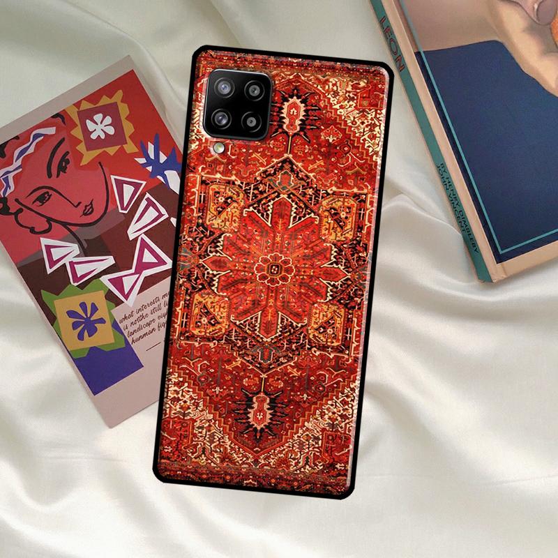 Persian Carpet Floral Pattern Case For Samsung Galaxy A54 A06 A05 A16 A26 A36 A56 A53 A32 A52 A33 A13 A55 A35 A15 A14 A34