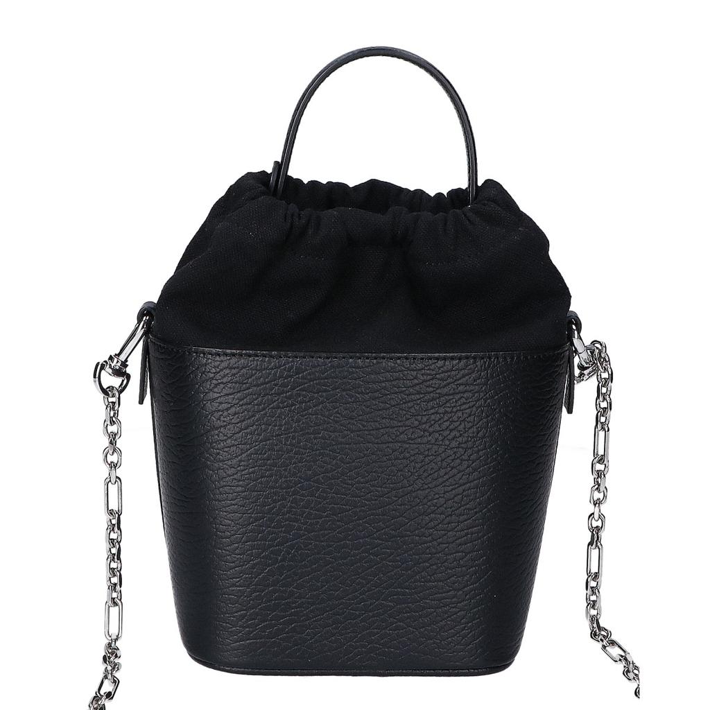 Maison Margiela S61WG0035 5AC Bucket Bag Grainy Leather 2-Way Handbag Shoulder bag blackUsed