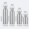 Stainless Steel Water Bottle Leak-proof Single Wall Large Capacity Wide Mouth Sports Drinkware For Cycling Hiking Termos