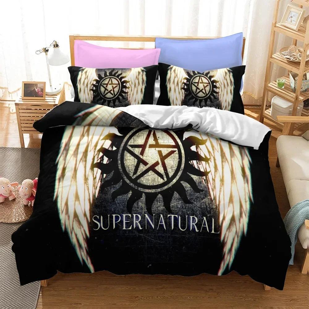Comforter 3D Print Popular Tv Show Supernatural Bedding Set Comforter Home Textile Decor Queen King Single Size