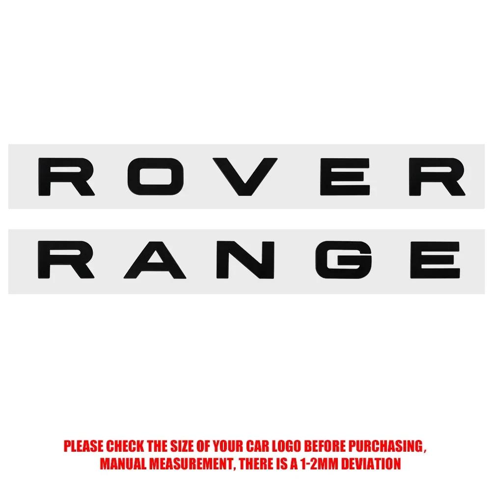 Logo 3D in ABS Lettere Emblema Range Rover Distintivo Cofano Auto Adesivo Cofano Per Range Rover Sport L320 L322 Evoque Velar Accessori