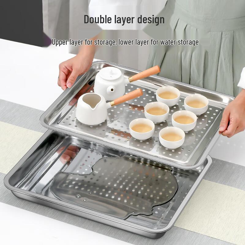 Tangyu Stainless Steel Rectangular Serving Tray