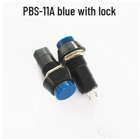 Round Self-Locking Self-Resetting Momentary Push Button Switch, 12MM, Red/Green