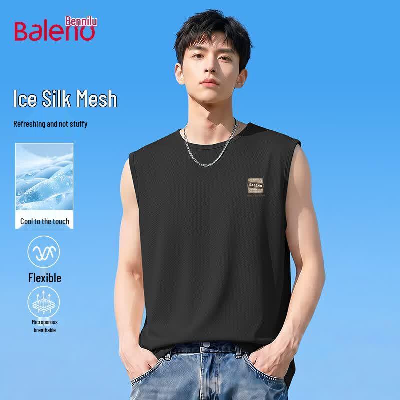 Baleno Men s Ice Silk Quick Dry Mesh Tank Top L