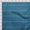 oneOone Tecido de algodão Flex azul abstrato para vestido, material de tecido estampado, tecido por metro, 40 polegadas