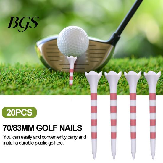 Durable Golf Tees 20Pcs High Stability Low Friction Unbreakable Easy-to-install Simple Installation Short Training Tools Aid
