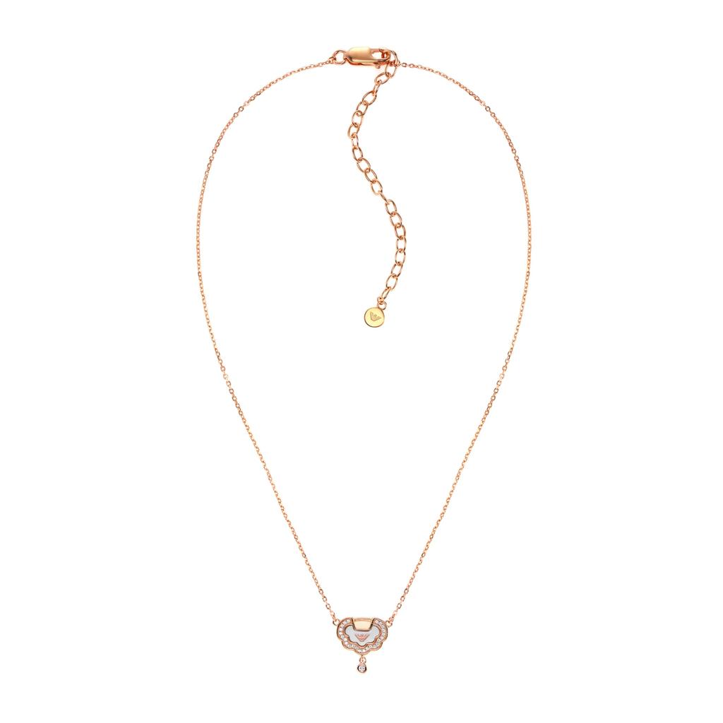 Emporio Armani Rose Gold Tone Sterling Silver Pendant EG3553221 Women's Necklace,