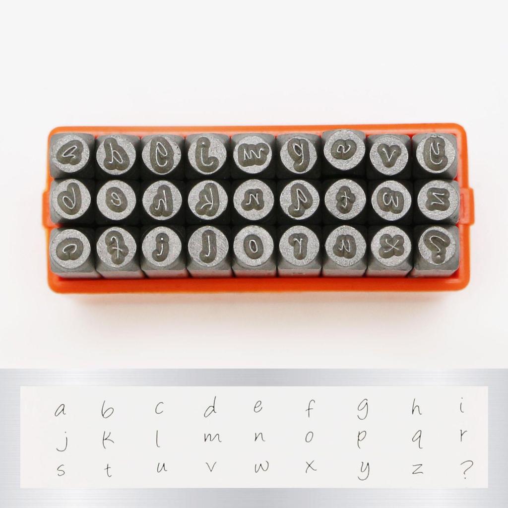 63-Piece 3mm Steel Number & Letter Stamp Set: Art Font, Uppercase & Lowercase