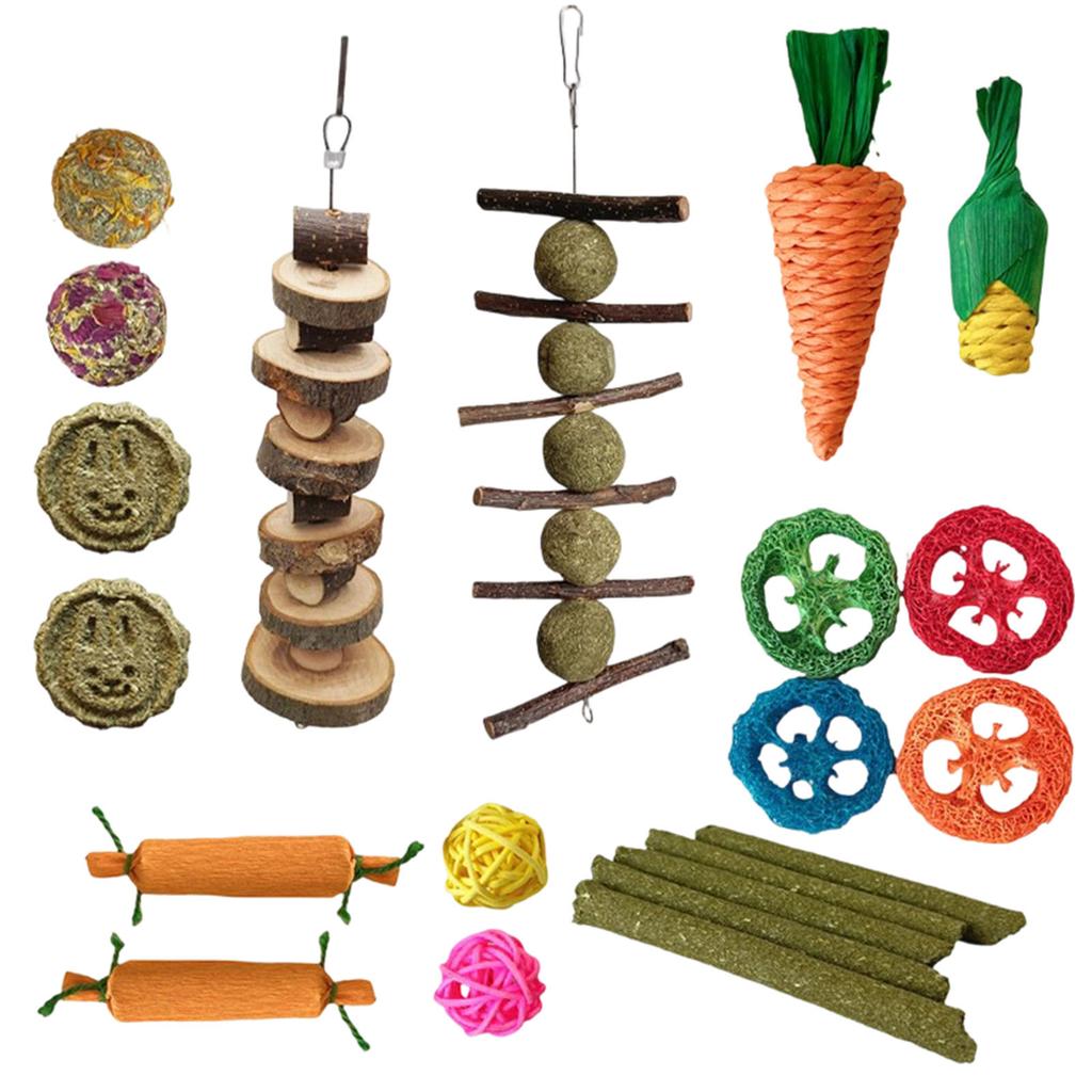 Kaninchen und Hamster Kauspielzeug Set