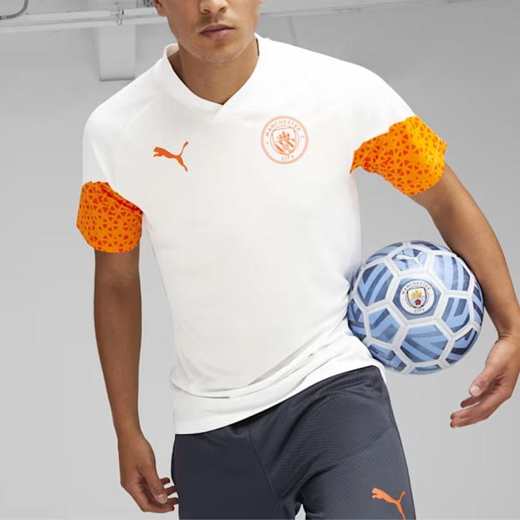 Puma Logo Print Color Block V-Neck Short Sleeve T-Shirt Men Tops White 772855-19