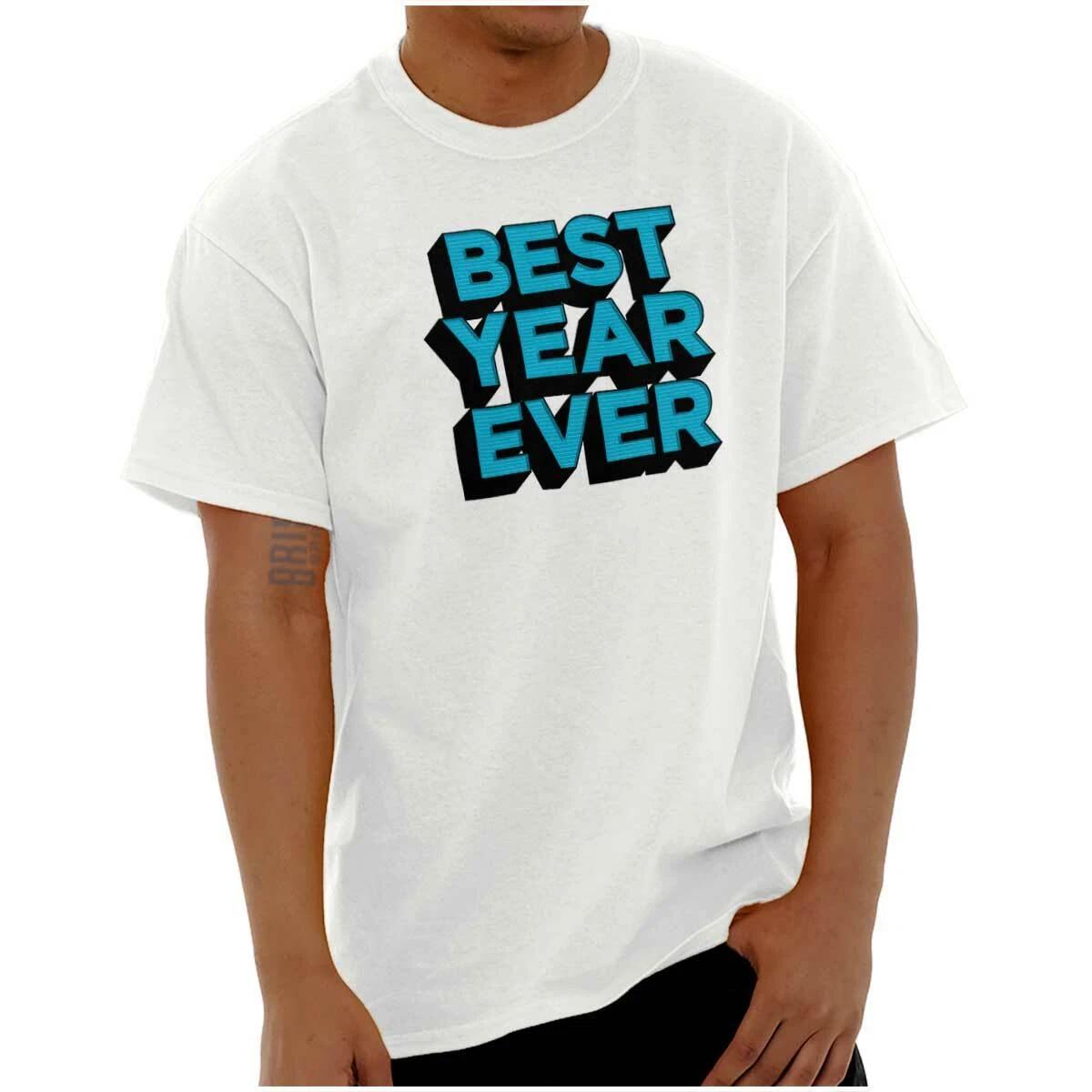 Best Year Ever Graduation Class Senior Gift Womens or Mens Crewneck 100% Cotton T-shirt Mens Tees Top Tee L