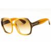 Saffron Brown Gradient Butterfly Ladies Sunglasses Ft1221 41f 60