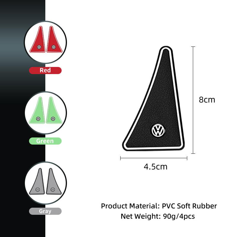 2Pcs/4Pcs Auto Car Door Corner Anti-collision Protector Sticker For VW Golf GTI Polo Passat Tiguan Jetta T-ROC Touareg Touran CC zr2