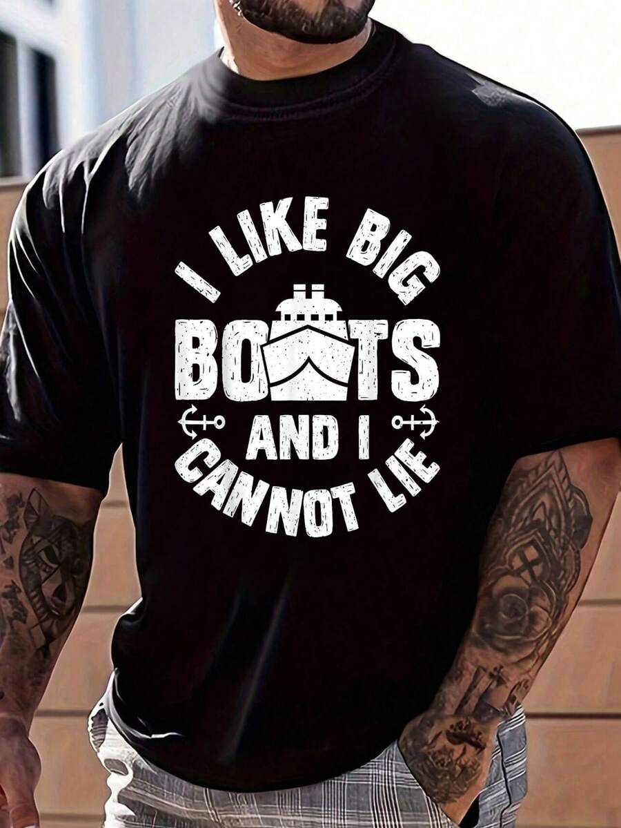 100% Cotton I Like Big Boats And I Cannot Lie Funny Cruise Ship Men Gift T-Shirt Women s Men s S разноцветный