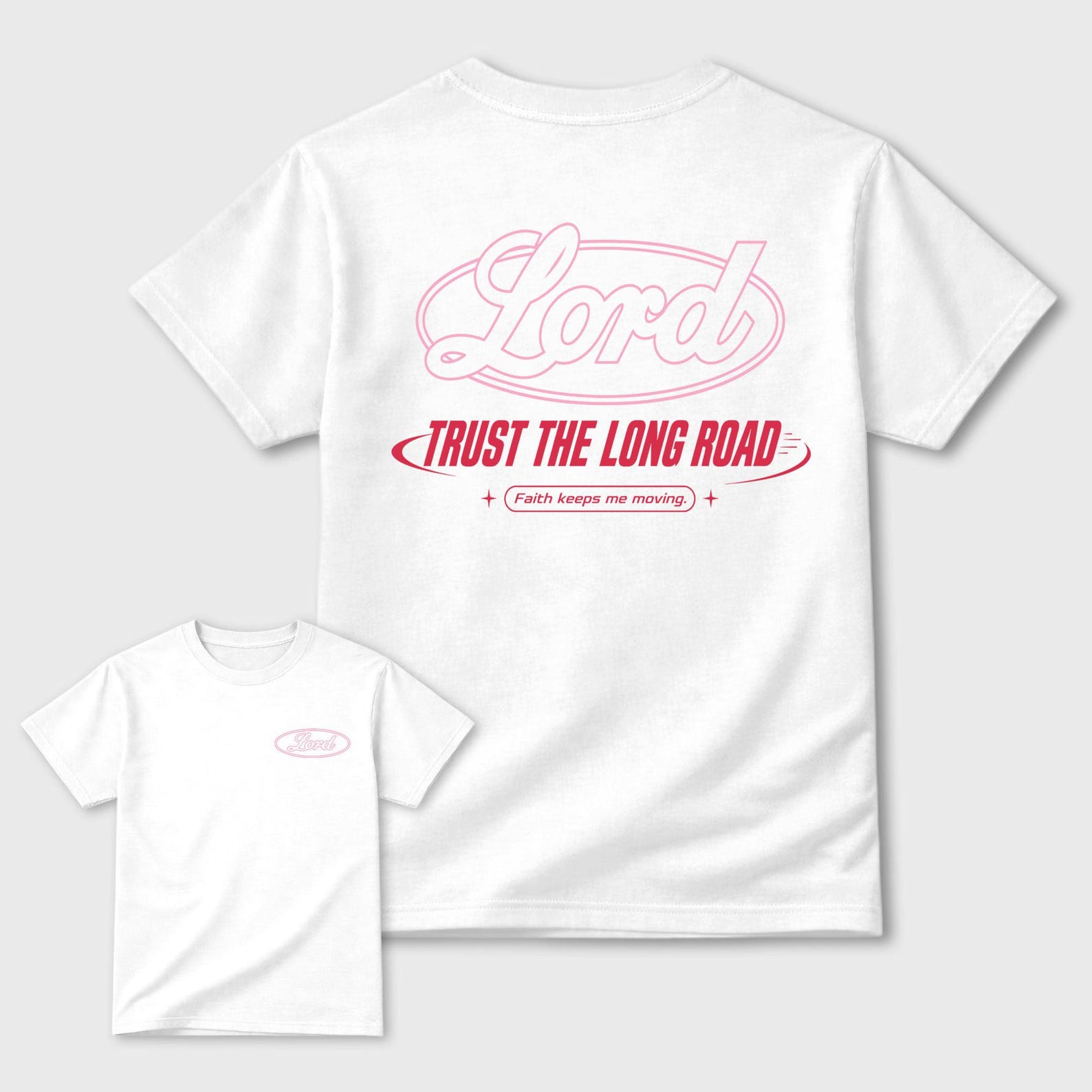 Trust the long Road Graphic Tee - best T-Shirts to wear with jordans 1s Travis Scott Tropical Pink 3XL
