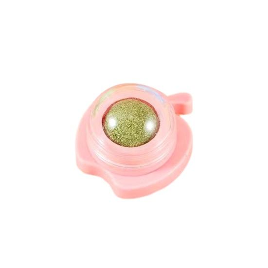 Catnip Ball Vegg Sucker Cat Leker Roterbar Catnip Leke Frukt Form Adhesive Interaktiv Leke med støvtett deksel Fremmer oral helse Lick Toy