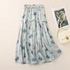 Skirt Women Summer Casual Versatile Elastic High Waist Loose Skirt Oversize Stretchy Cotton Dresses