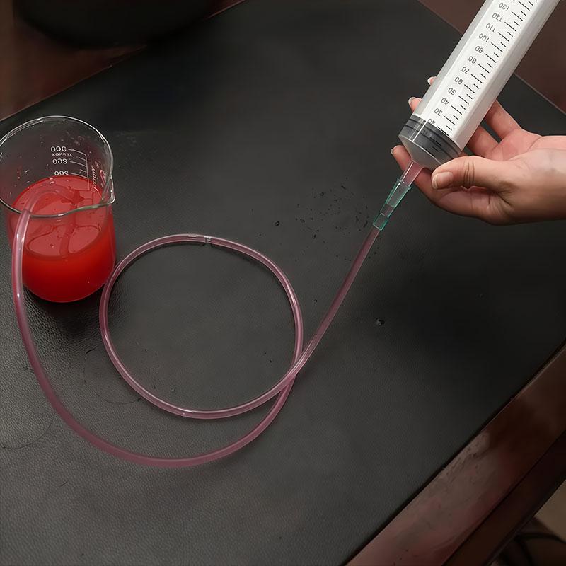 1Stk/1M Lang/6Stk/1M Grüner Spitzen-Transfertubus, Transparenter Flexibler Schlauch, Kompatibel mit Verschiedenen Weithals-Spritzen, Geeignet für Flüssigkeitstransfer