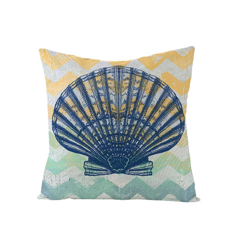 Home Marine Life Polyester Printed Pillow Case Combination Car Pillow Cushion Cover