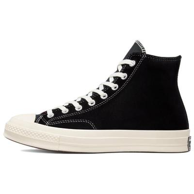 Scarpe Chuck Taylor All Star 1970s High-Top in Tela per Uomo e Donna, Colore Nero e Rosso, Edizione Limitata Beyond Retro