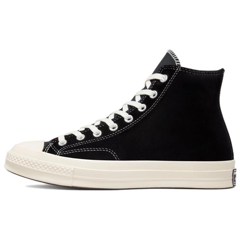 Beyond Retro x Converse Chuck Taylor All Star 1970s High-Top Canvas Shoes for Men and Women in Black and Red