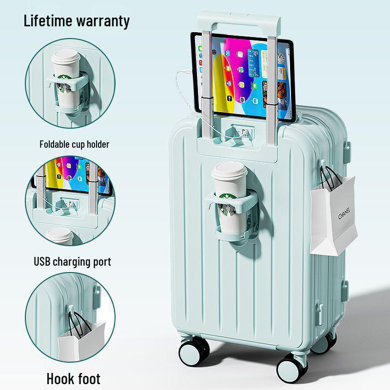 Stylish Lightweight Durable Suitcase with Combination Lock for Women, Men, and Students