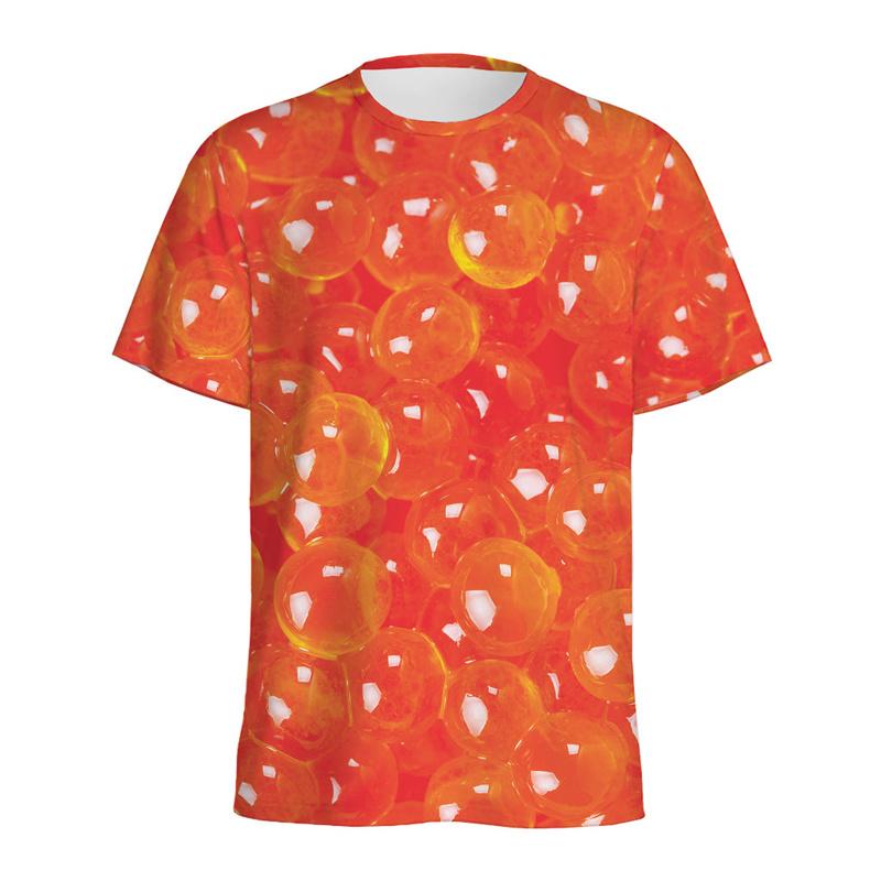 Fresh Meat Beef Salmon Pattern T-shirt For Men Cool 3D Printed T Shirt Tops Casual Street Short Sleeves Crew Neck Tee Shirts