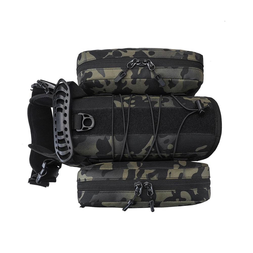 Adjustable Pet Harness Backpack Snack Big Dog Saddle Bag for Medium Large Dog Hiking Travel Outdoor Camouflage