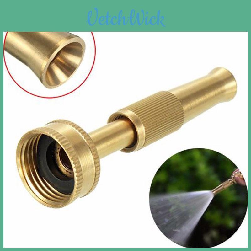 Classic Golden Brass High Pressure Hose Nozzle For Garden Watering And Car Cleaning