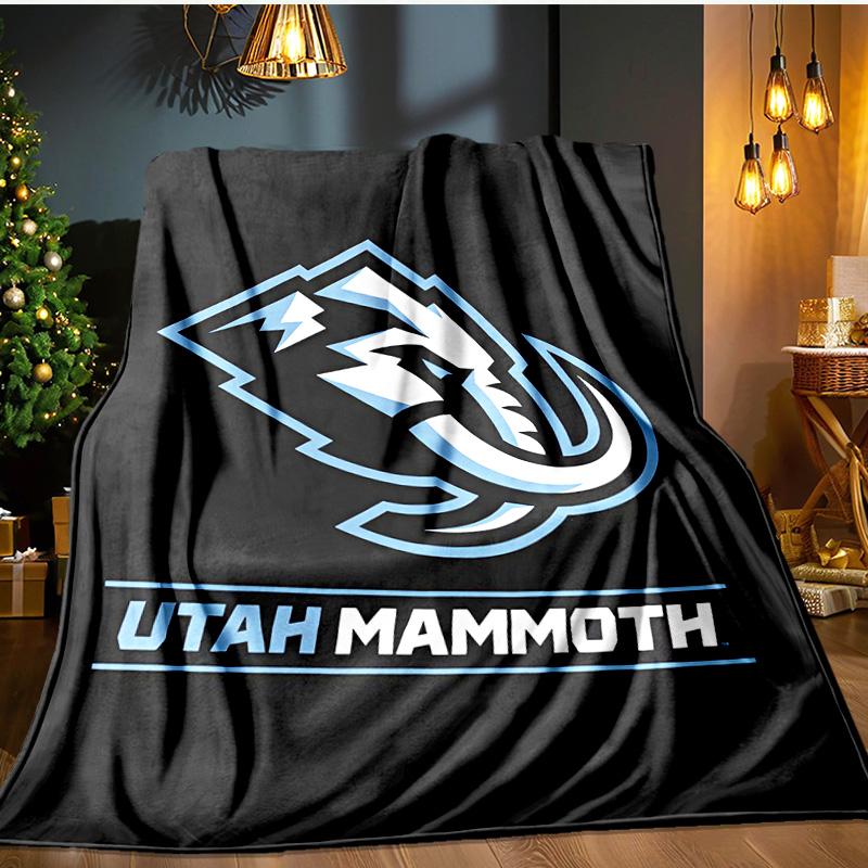 Mammoth Hockey Blanket Flannel Throw for Sofa, Indoor, Camping, Living Room, Office, Chair, And Bed Soft Birthday Gift