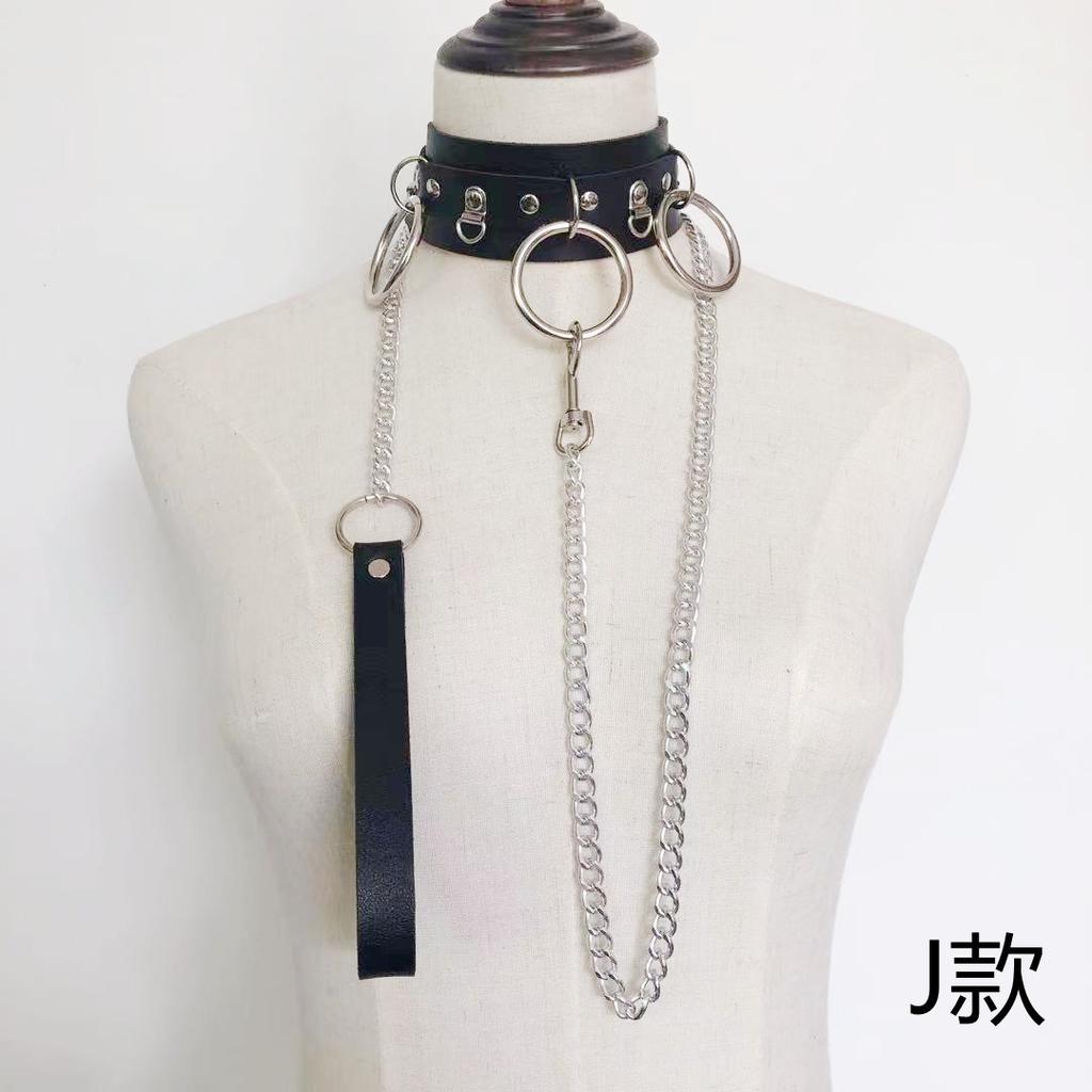 Fashion Punk Gothic Vintage Necklace Leather Collar Gothic Heart Pendants