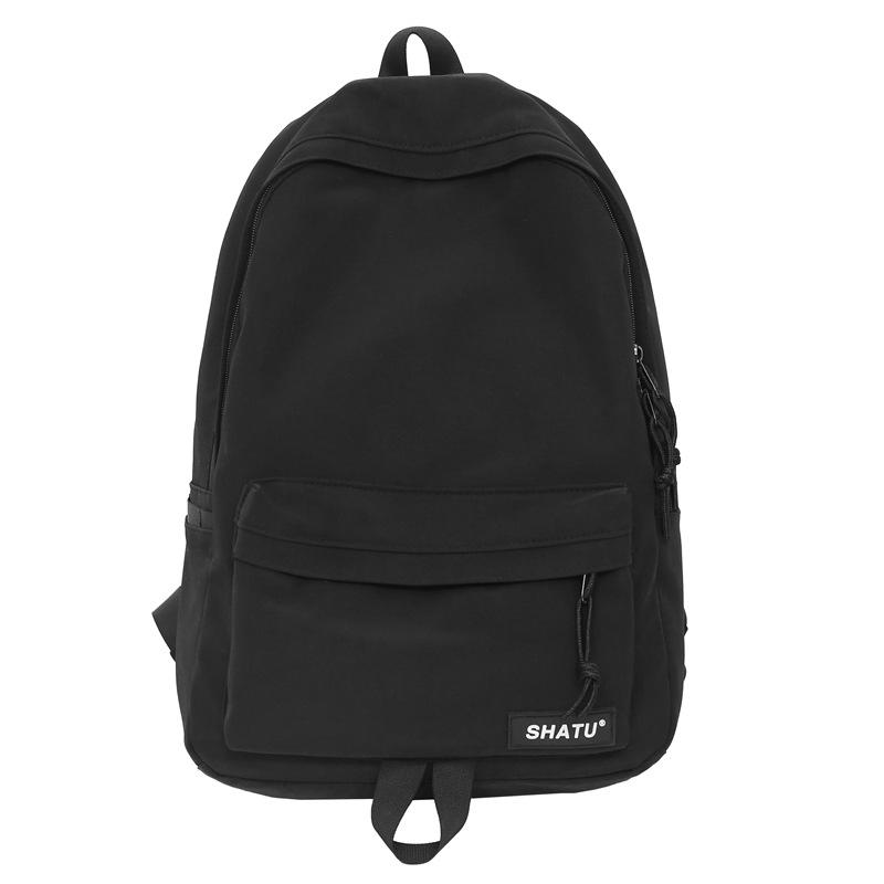 Schoolbag Solid Color Backpack Men's 1011 New Large Capacity Bag Women's Travel Backpack Junior High School High School Student School Bag