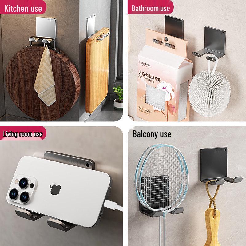 Wall-Mounted Cutting Board Holder with Heavy-Duty Load Bearing, No-Hook Installation