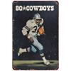 Placa Retrô Vintage Dallas Cowboys 1980 Clássica NFL Futebol Decoração de Parede