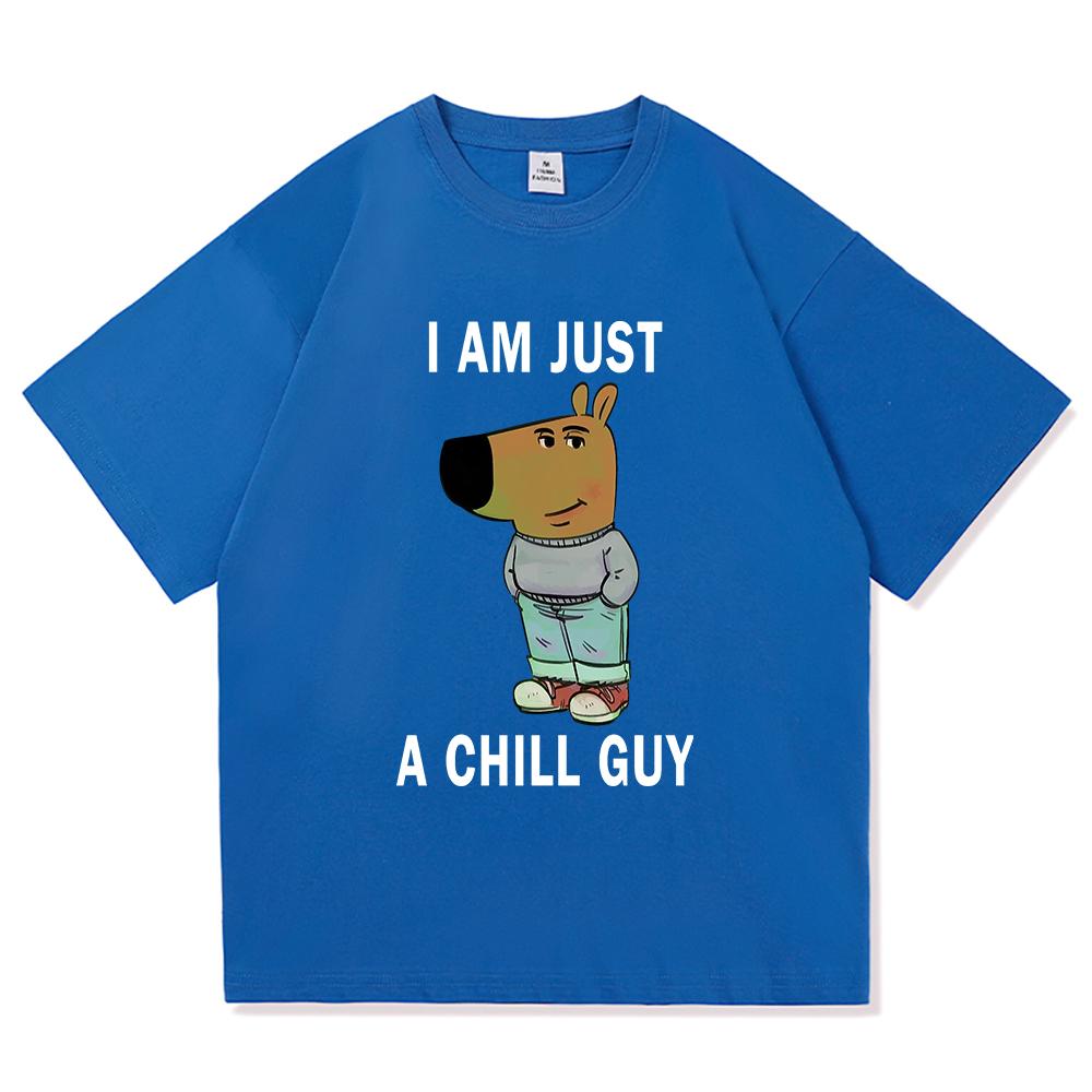 Ich bin nur ein entspannter Typ T-Shirts Sommer Mode Männer/Frauen Ästhetisch Lustig Niedlich T-Shirt Hohe Qualität Cartoon Vintage Baumwoll T-Shirt