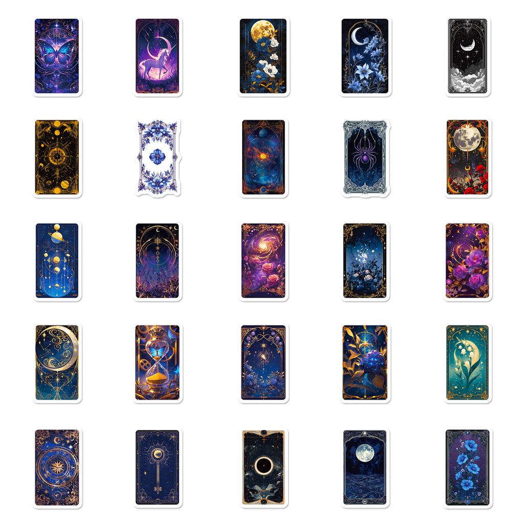 50 New Mysterious Starry Sky Night Sky Stickers Shein Butterfly Flower Starry Sky Combination Creative Stickers