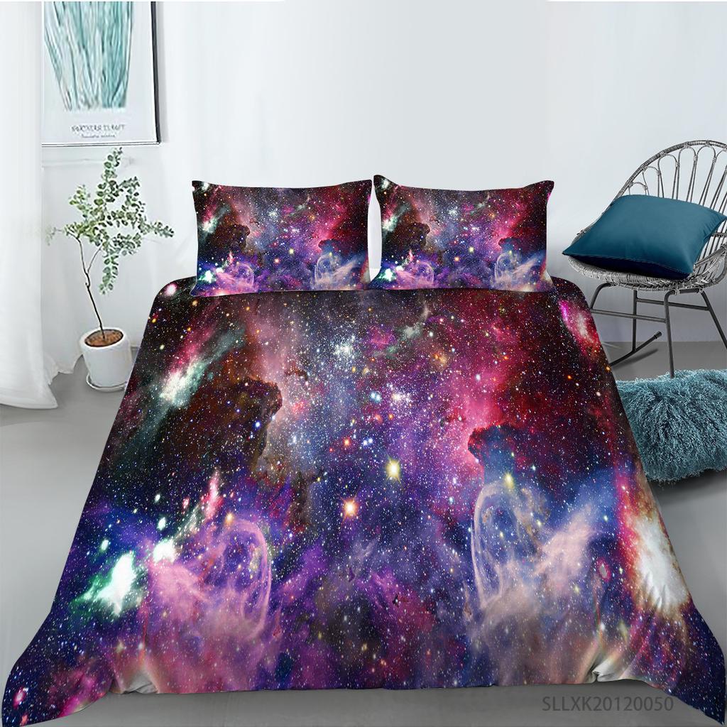 Universe Planet Series Polyester Quilt Cover Pillowcase Two or Three Piece Set Digital Printing